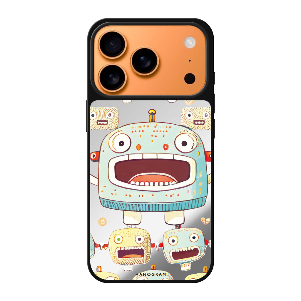 Cute robots cute iPhone 17 Pro Max mirror case