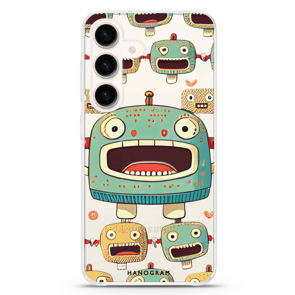 Cute robots Samsung Galaxy Ultra Clear Case