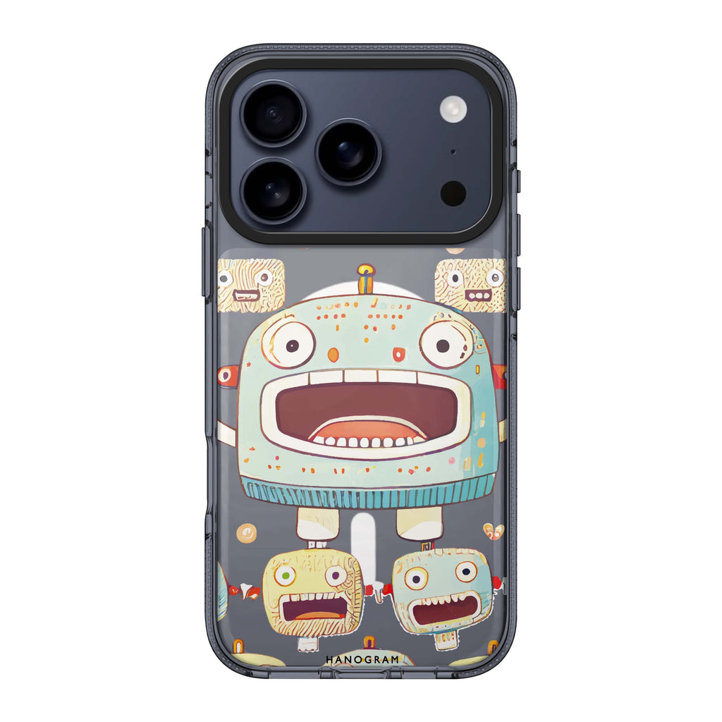 Cute robots graphic cute iPhone 17 Pro Max ultra clear case