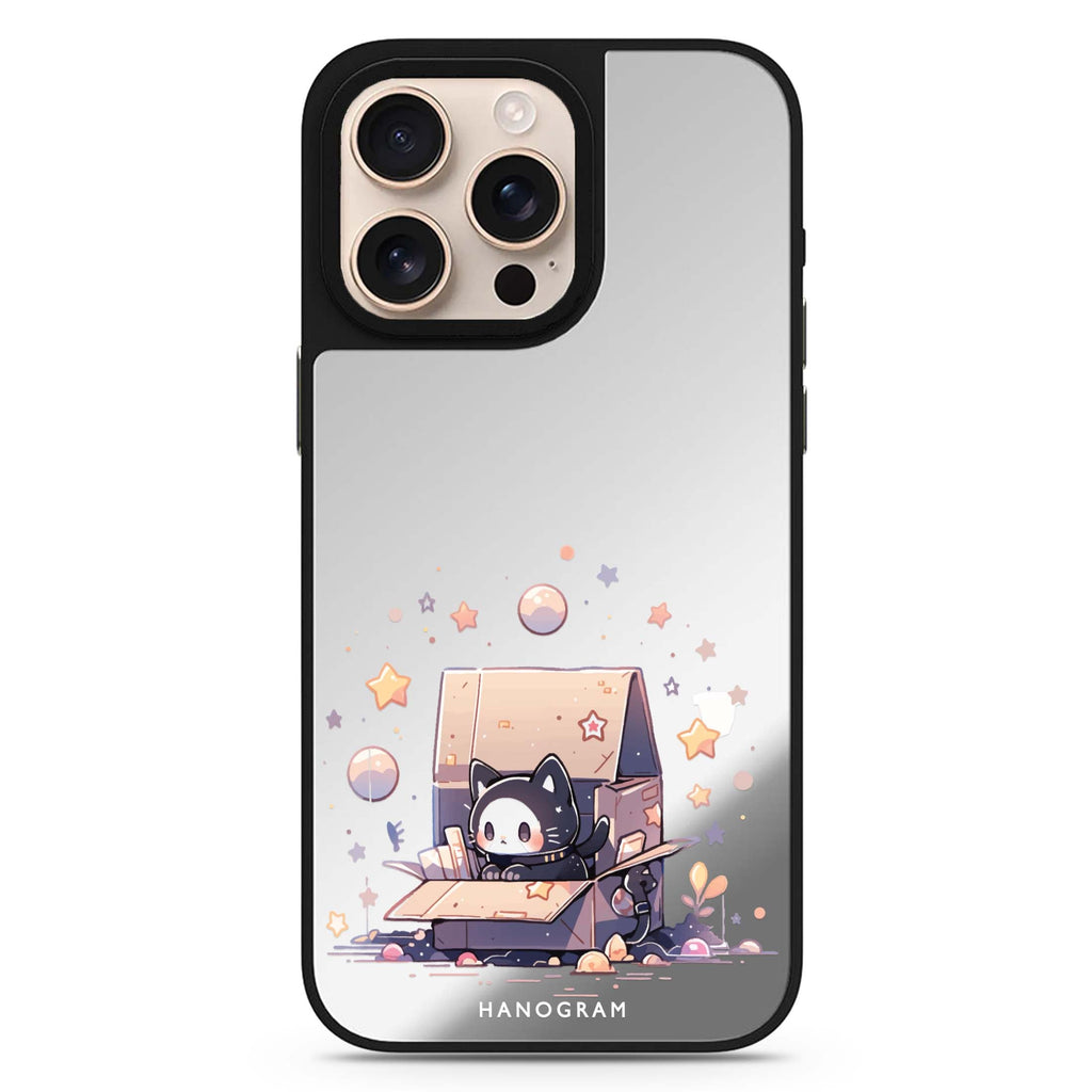 Starship Cat Pod cat design iPhone 16/15/14 Pro Max & Pro mirror case
