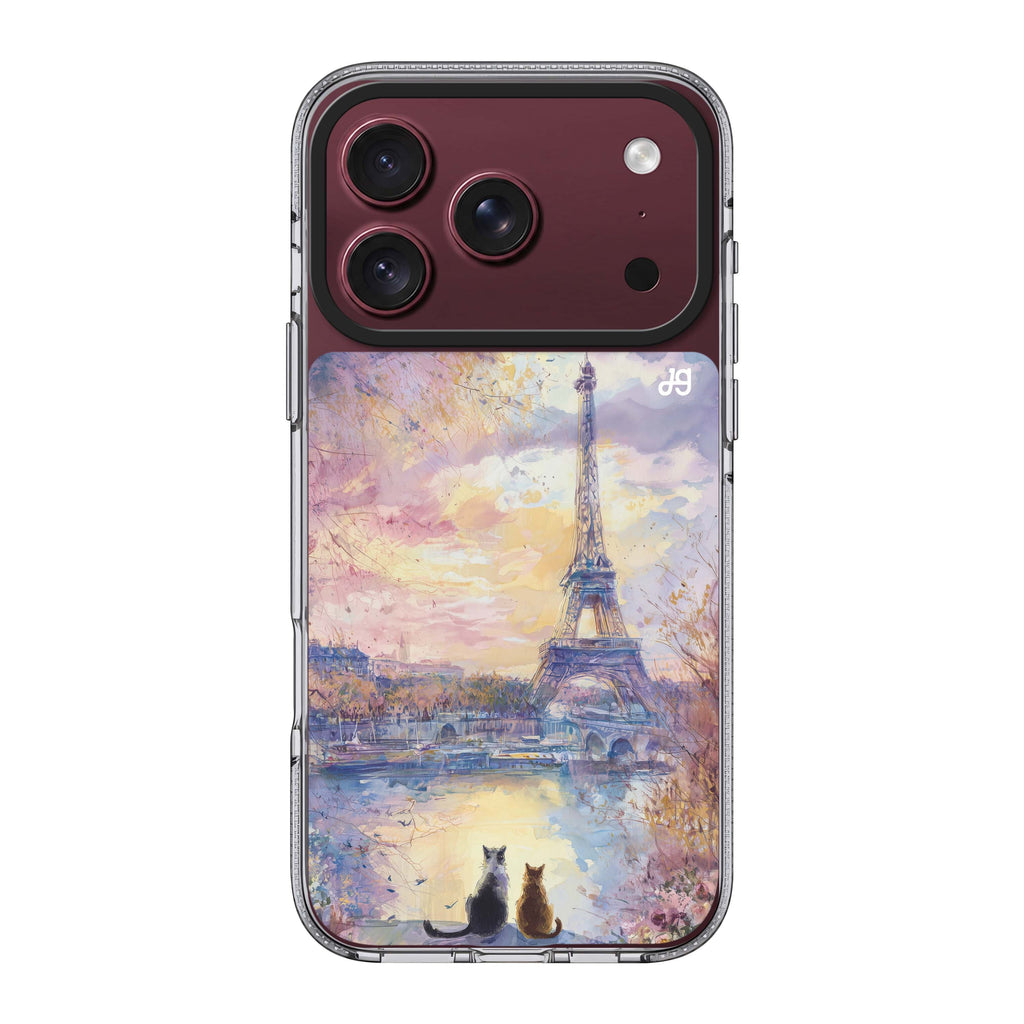 Paris Sunset Cats Ultra Clear Case