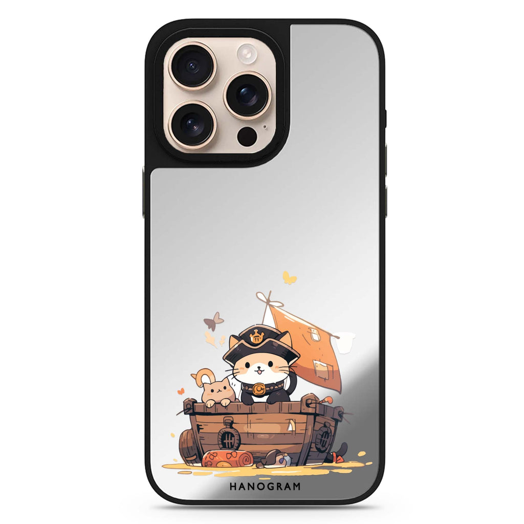 Feline Corsair sleek reflective design iPhone 16/15/14 Pro Max & Pro mirror case