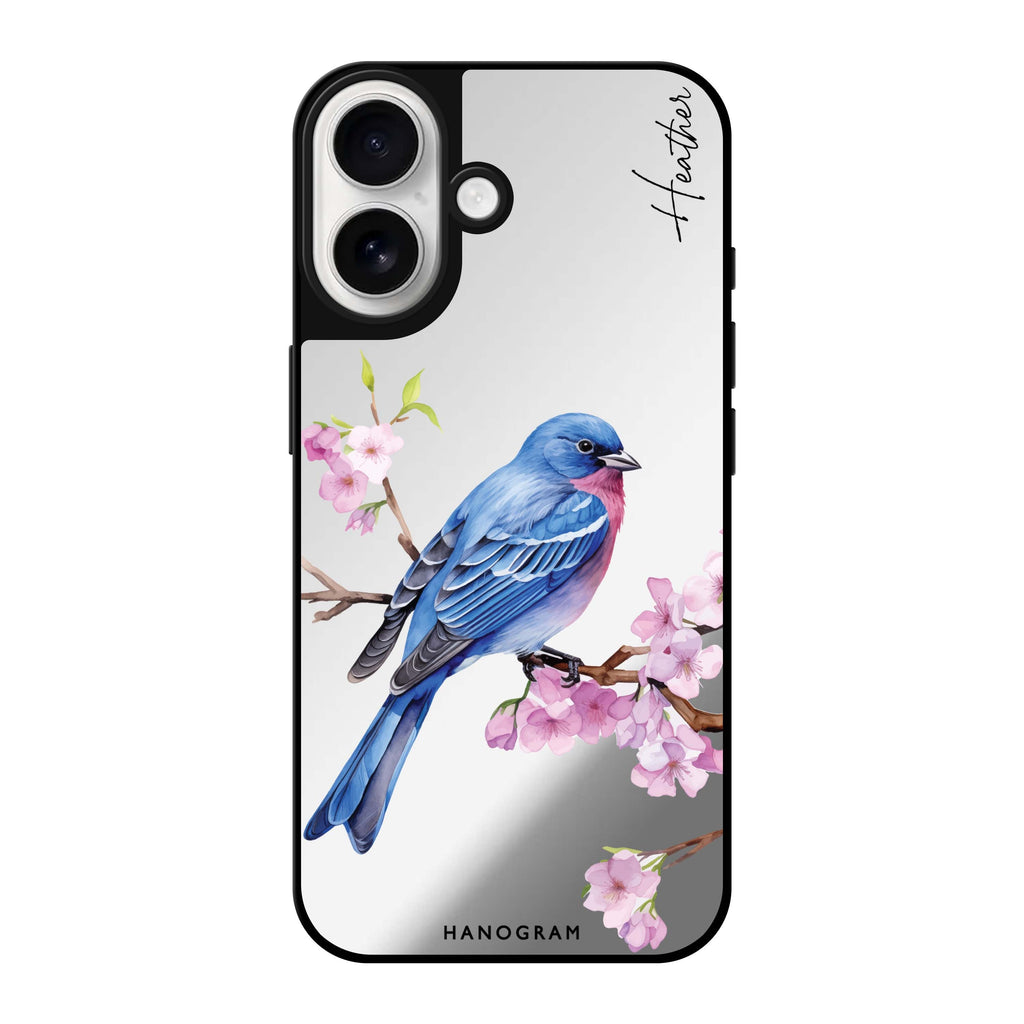 Reflective iPhone 16 Mirror Case –Indigo Serenade Design