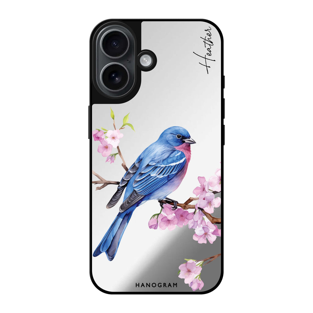 Reflective iPhone 16 Mirror Case –Indigo Serenade Design