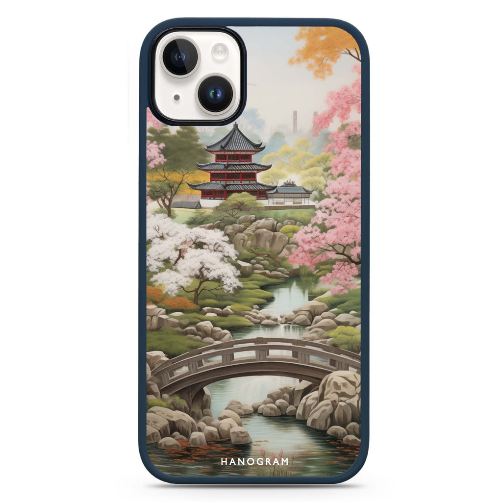 Oriental Blossom iPhone 15 Impact Guard Bumper Case