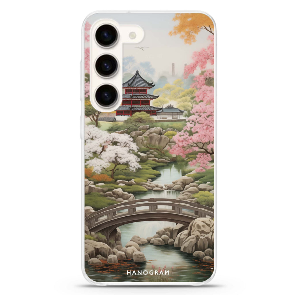 Oriental Blossom ultra-clear case for Samsung Galaxy S23/S22, front view
