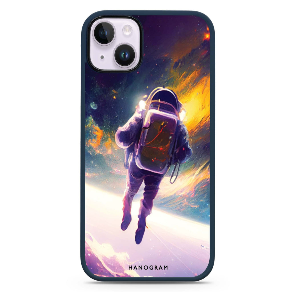 Flying Astronaut iPhone 15 Plus Impact Guard Bumper Case