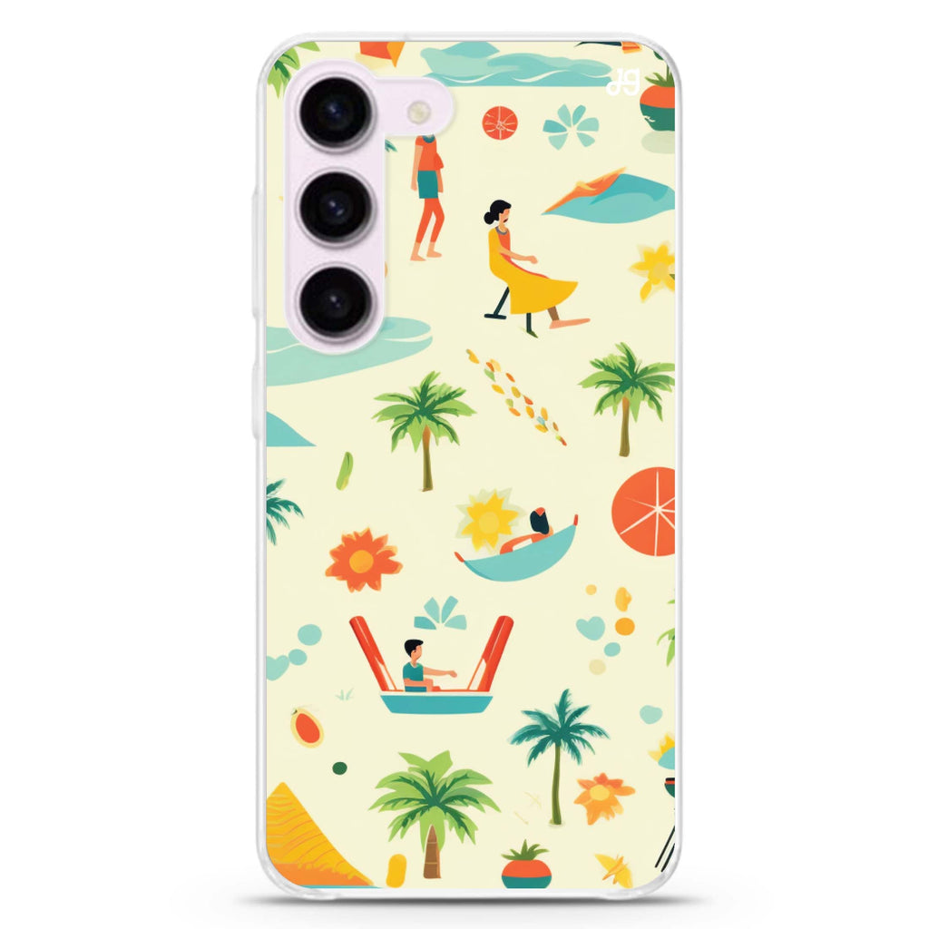 Joyful Play ultra-clear case for Samsung Galaxy S23/S22, front view