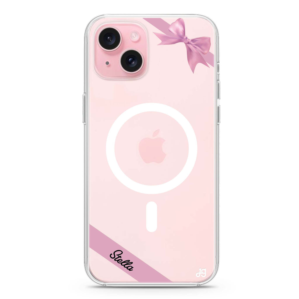 Pink Bow MagSafe Compatible Ultra Clear Case – Hanogram