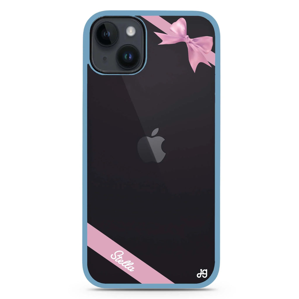 Pink Bow iPhone 15 Plus Impact Guard Bumper Case