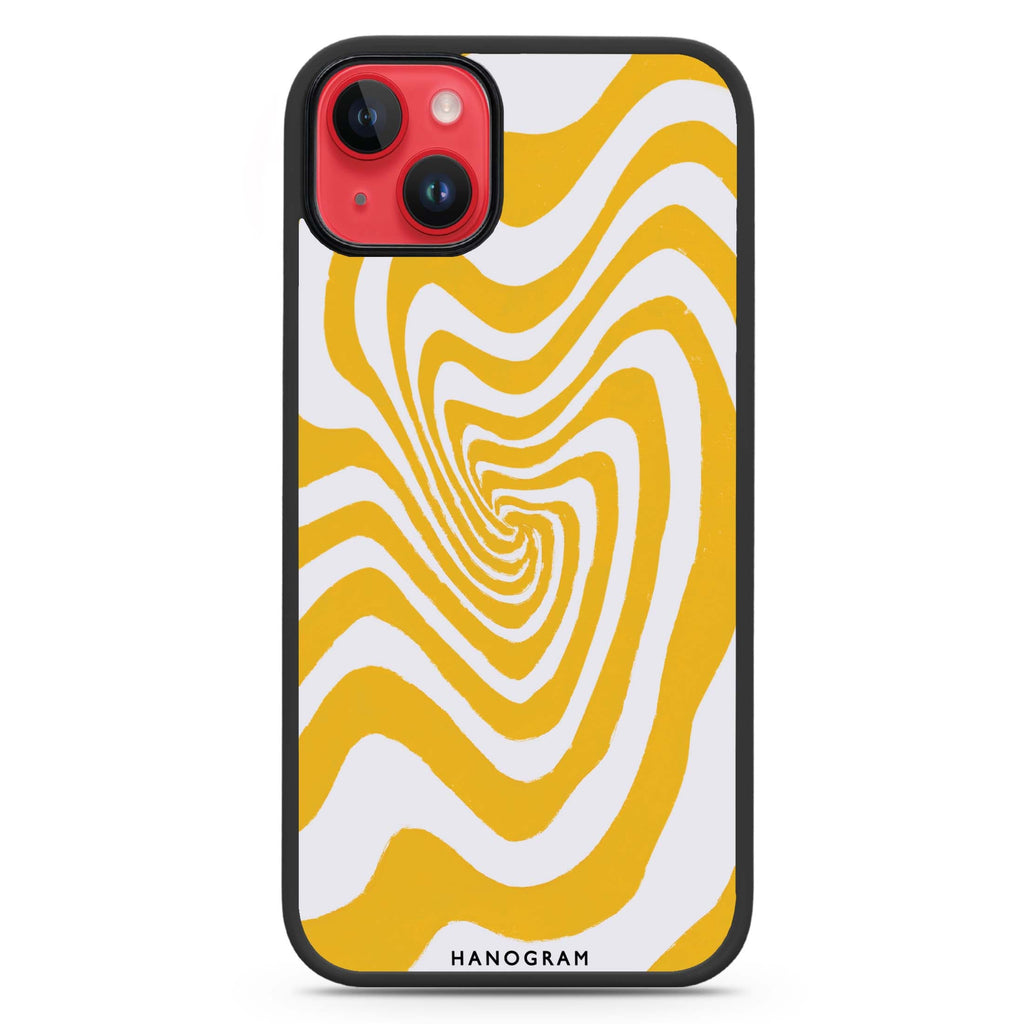 Abstract Paint Pattern iPhone 15 Plus Impact Guard Bumper Case