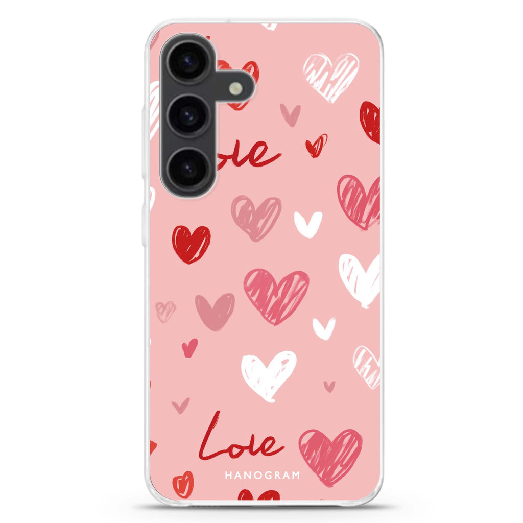Love Grid Samsung Galaxy Ultra Clear Case