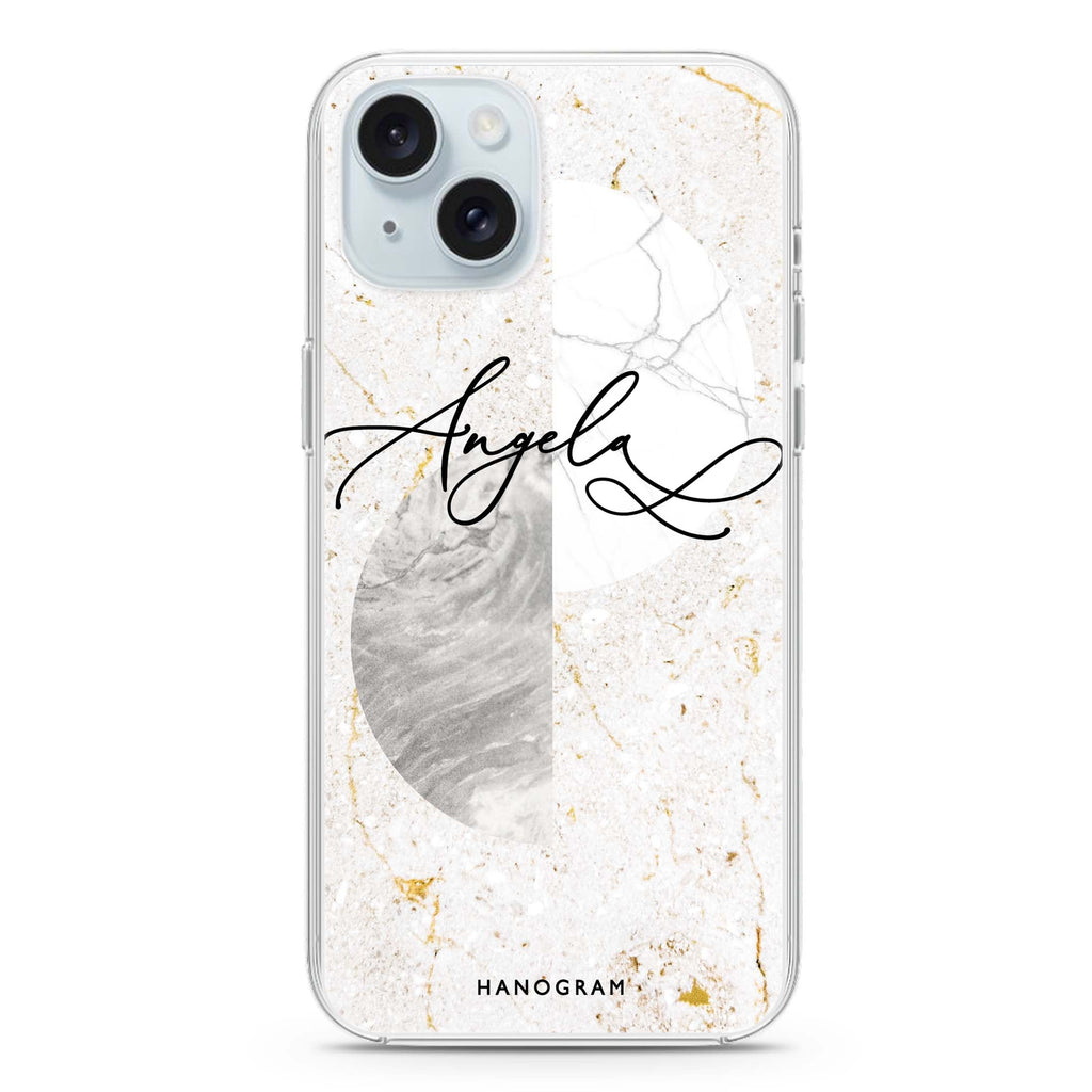 Marble Abstract III iPhone 15 plus Ultra Clear Case