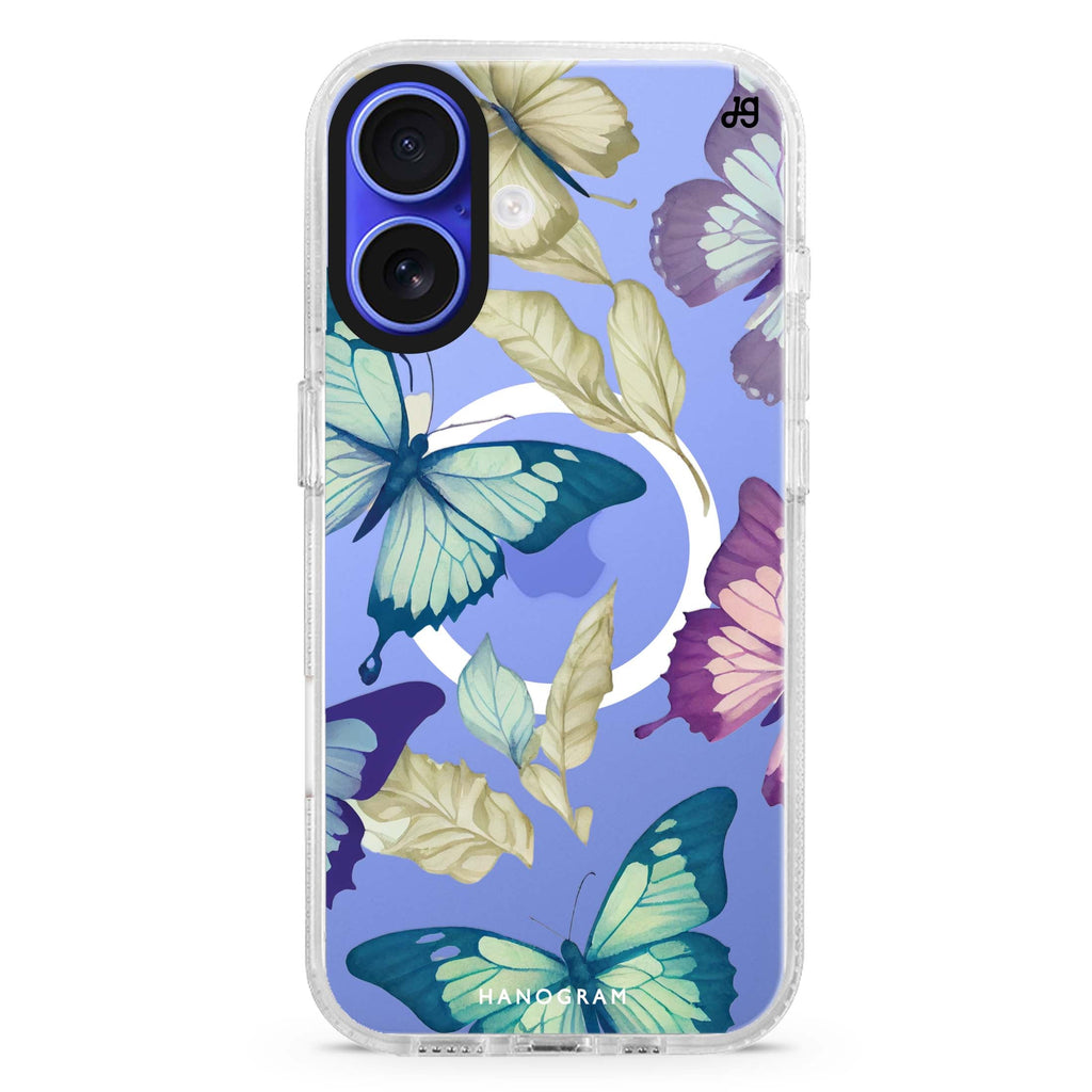 Beautiful Butterfly MagSafe Compatible iPhone 16 Ultra Clear Case - Personalized and Stylish Protection