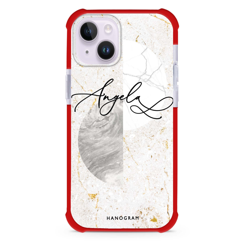 Marble Abstract III iPhone 15 Plus MagSafe Compatible Ultra Shockproof Case