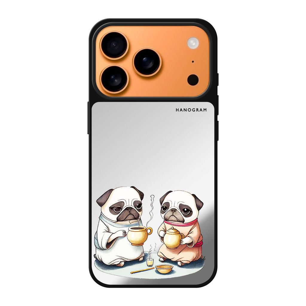 Pug Tea Time dog tea animal food iPhone 17 Pro Max mirror case