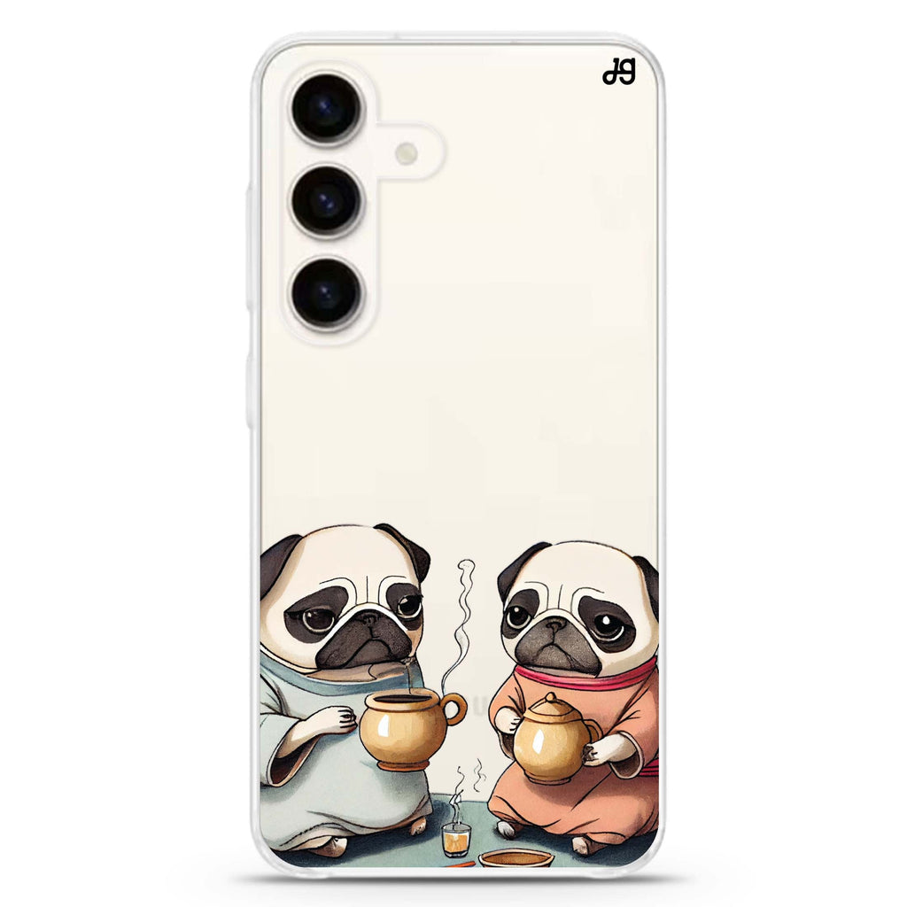 Pug Tea Time Samsung Galaxy Ultra Clear Case