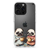 Pug Tea Time iPhone 16/15/14 Pro Max & Pro ultra clear case dog illustration, front product view
