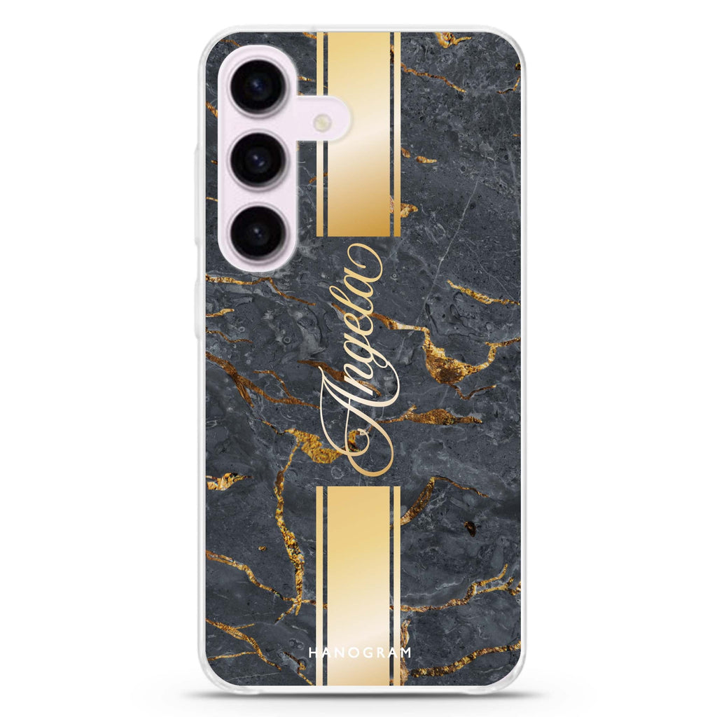 Luxury Gold Marble Galaxy A55 Ultra Clear Case