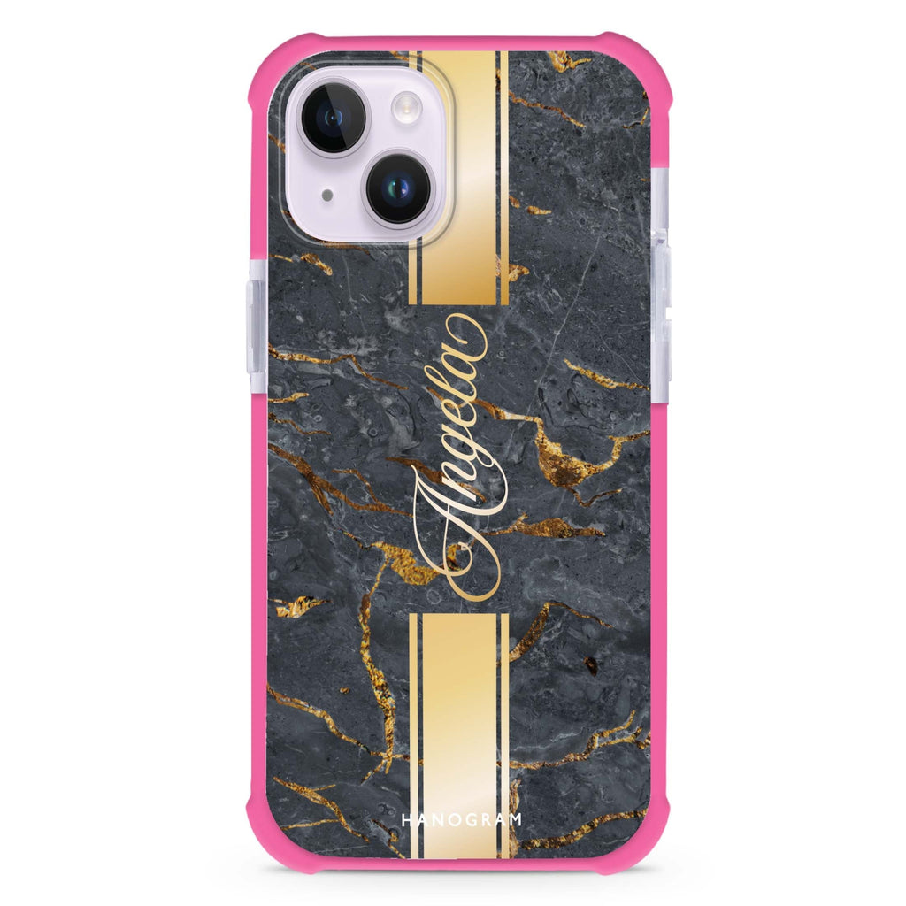 Luxury Gold Marble iPhone 15 Plus Ultra Shockproof Case