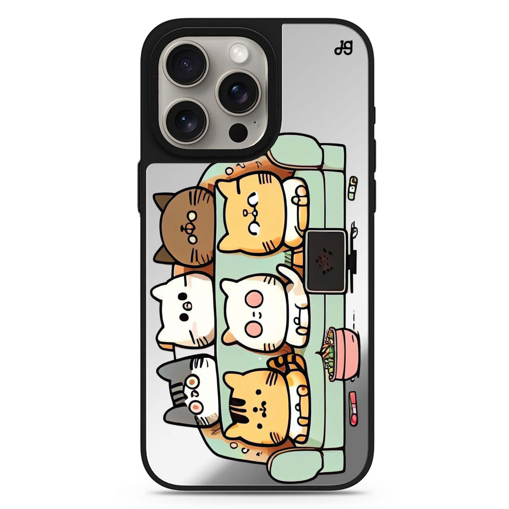 TV Cats MagSafe compatible mirror case for iPhone 16/15/14 Pro Max and Pro, main view