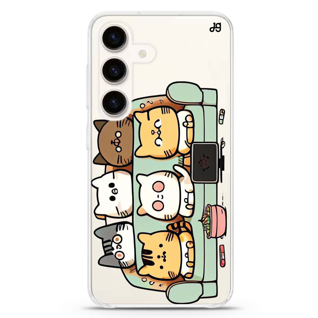 TV Cats Samsung Galaxy Ultra Clear Case