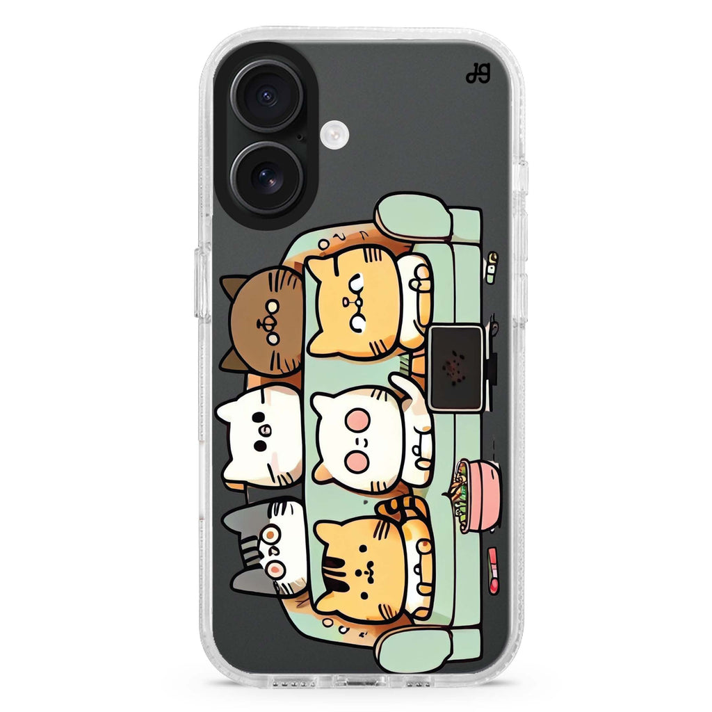 TV Cats MagSafe Compatible iPhone 16 Ultra Clear Case - Personalized and Stylish Protection