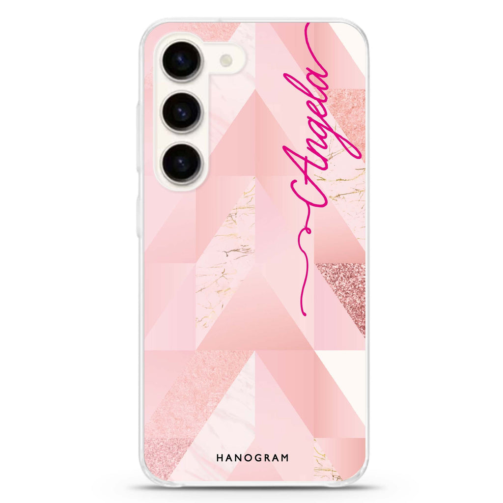 Marble Abstract IV personalized ultra-clear case for Samsung Galaxy S23/S22, front view
