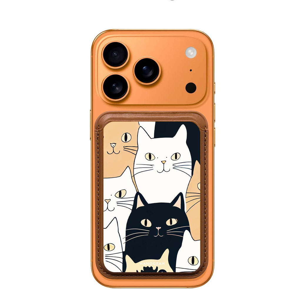 Look Cats MagSafe wallet for iPhone, slim magnetic card holder, main view