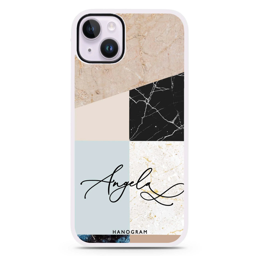 Marble Abstract V iPhone 15 Impact Guard Bumper Case