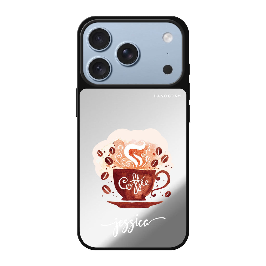 Fragrant coffee personalized name coffee food iPhone 18 Pro Max mirror case
