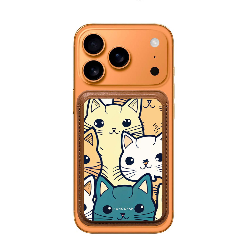 Look Cats II MagSafe wallet for iPhone, slim magnetic card holder, main view