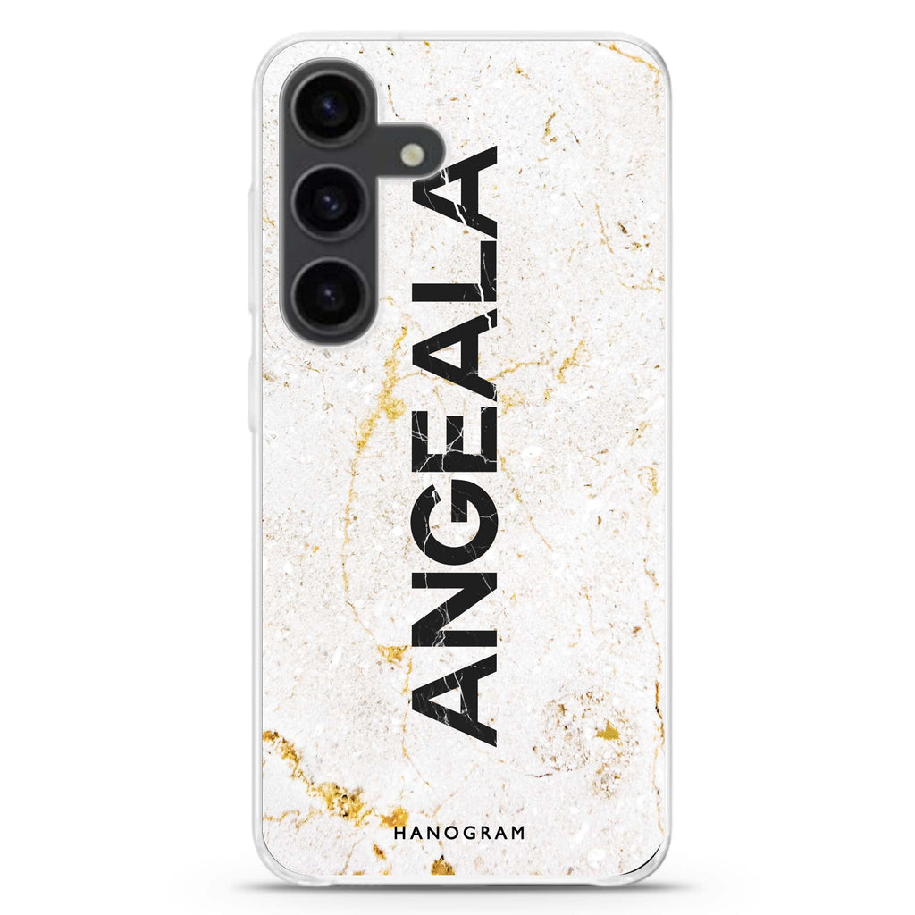 White Marble Galaxy A54 Ultra Clear Case