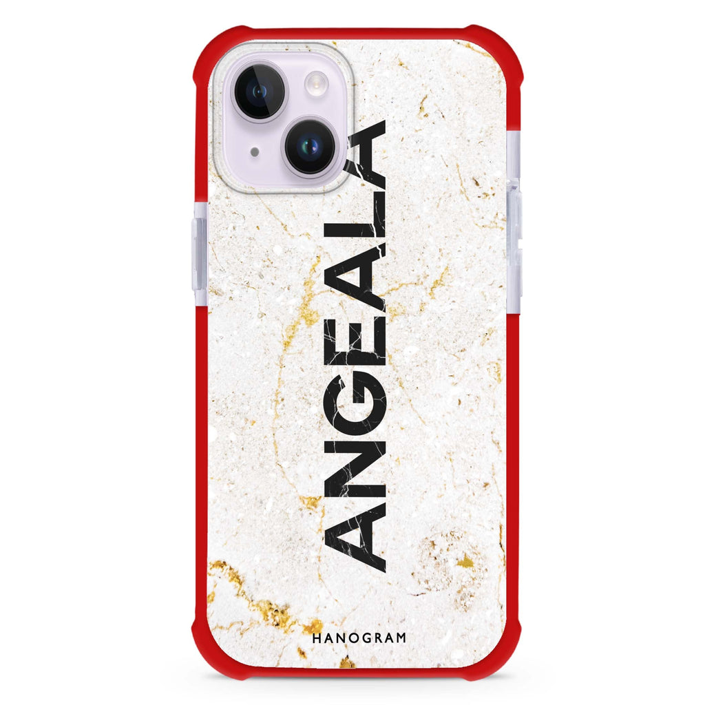 White Marble iPhone 15 Plus MagSafe Compatible Ultra Shockproof Case