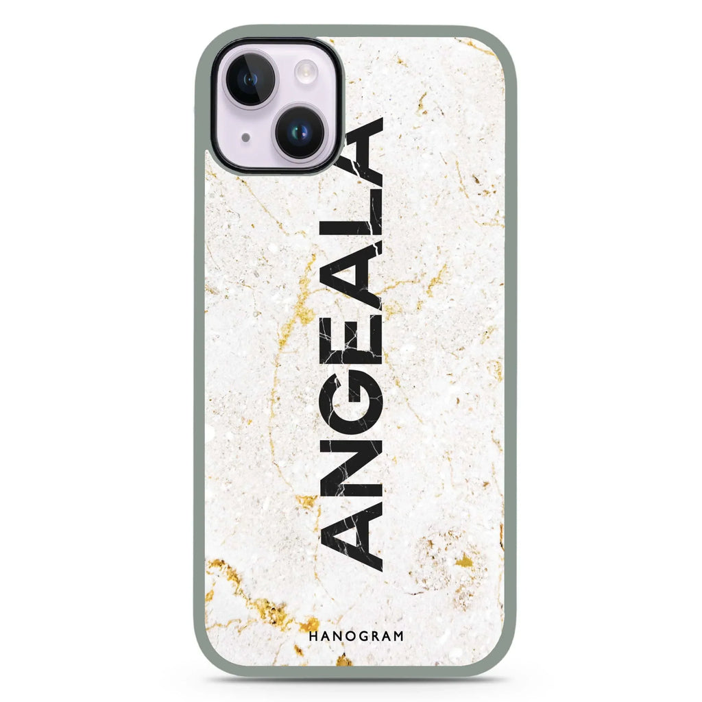 White Marble iPhone 15 Plus Impact Guard Bumper Case