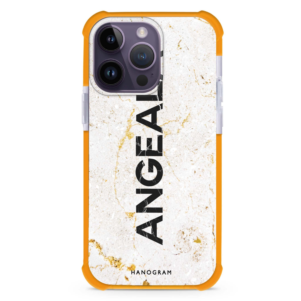 White Marble iPhone 15 Pro Ultra Shockproof Case