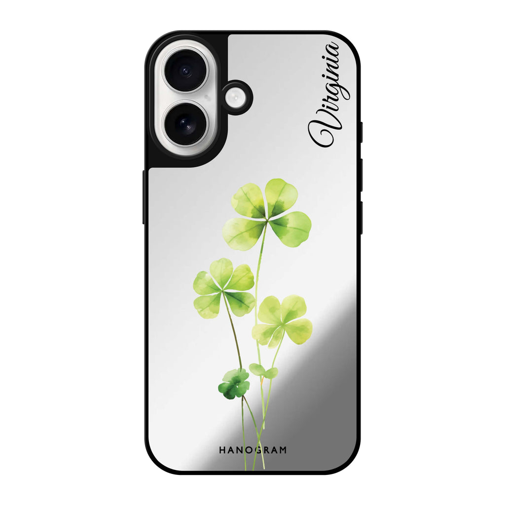 Reflective iPhone 16 Mirror Case –Trinity Blossom Design