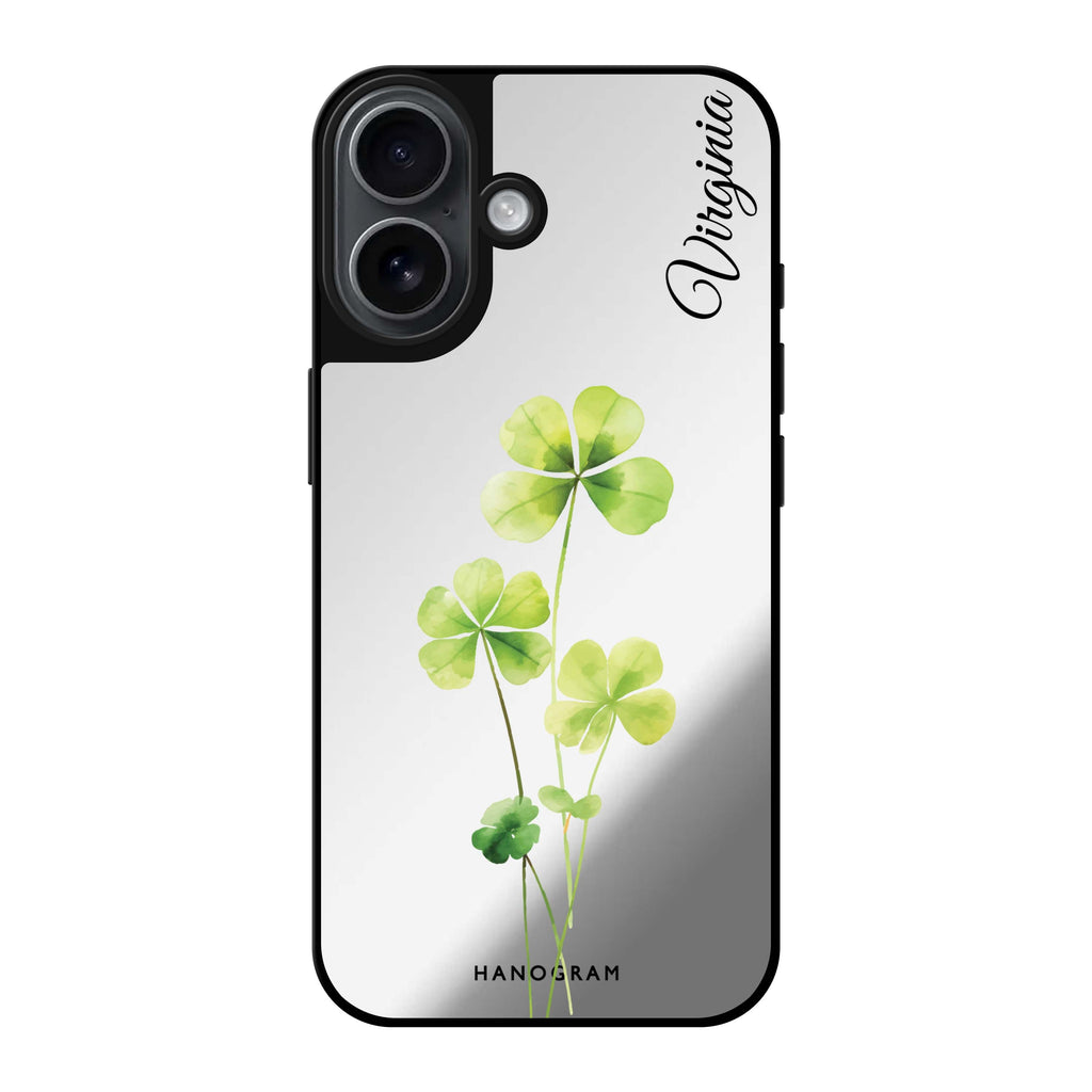 Reflective iPhone 16 Mirror Case –Trinity Blossom Design