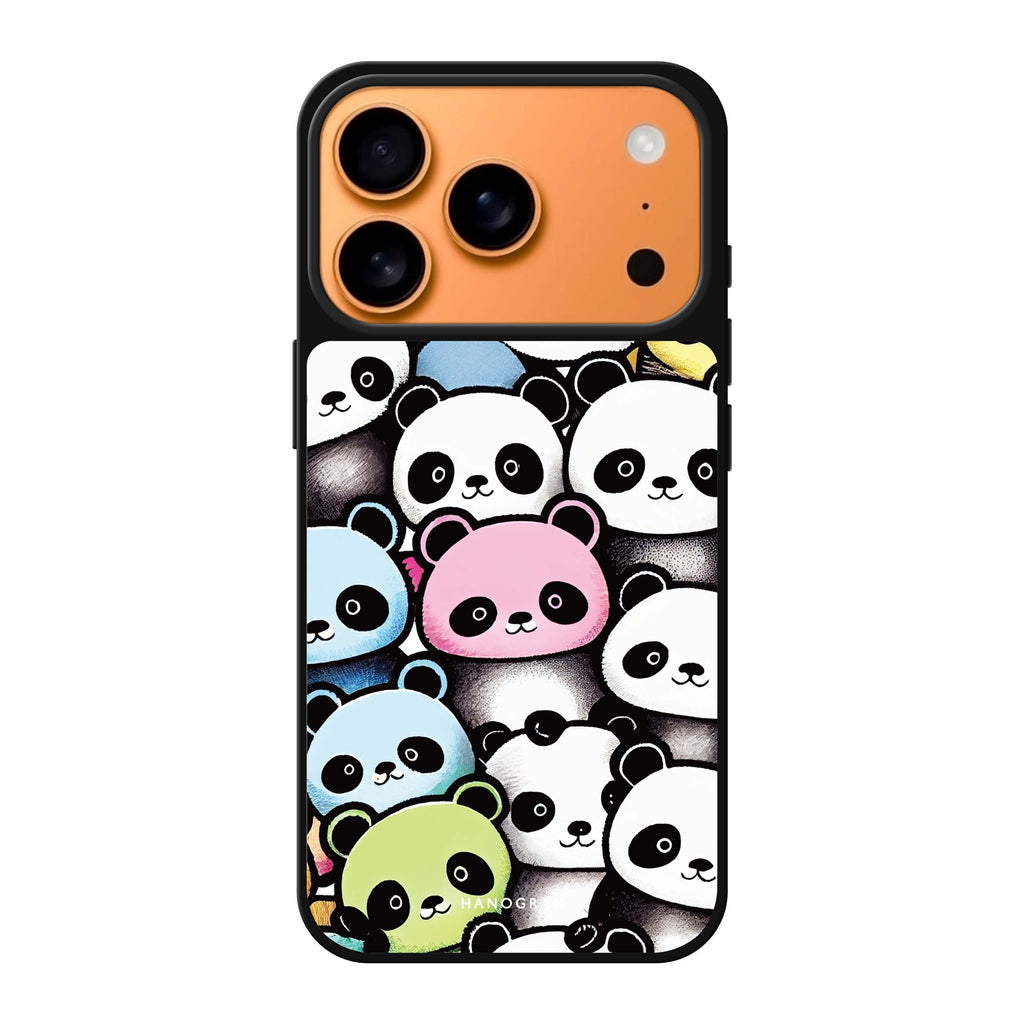 Cute Pandas panda animal cute iPhone 17 Pro Max mirror case