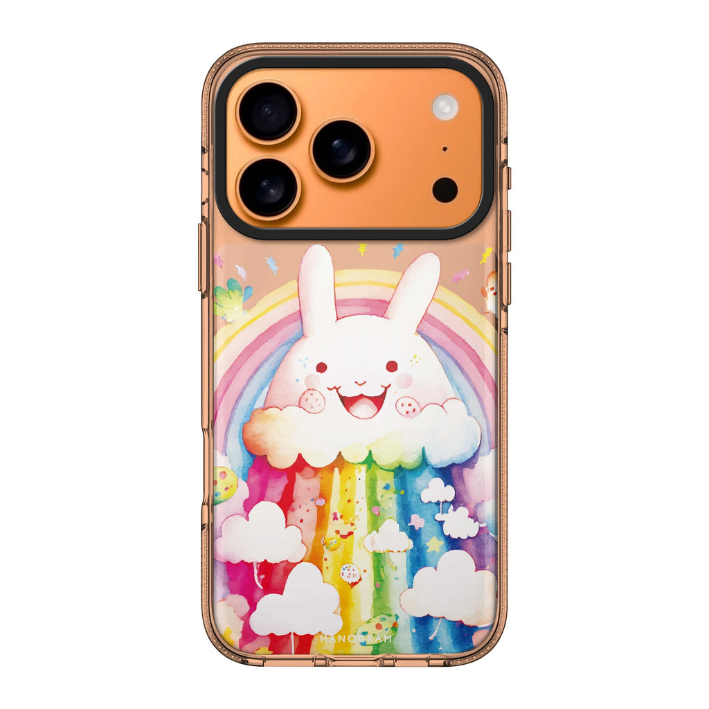 Rainbow Bunny multicolor bunny animal cute iPhone 17 Pro Max ultra clear case