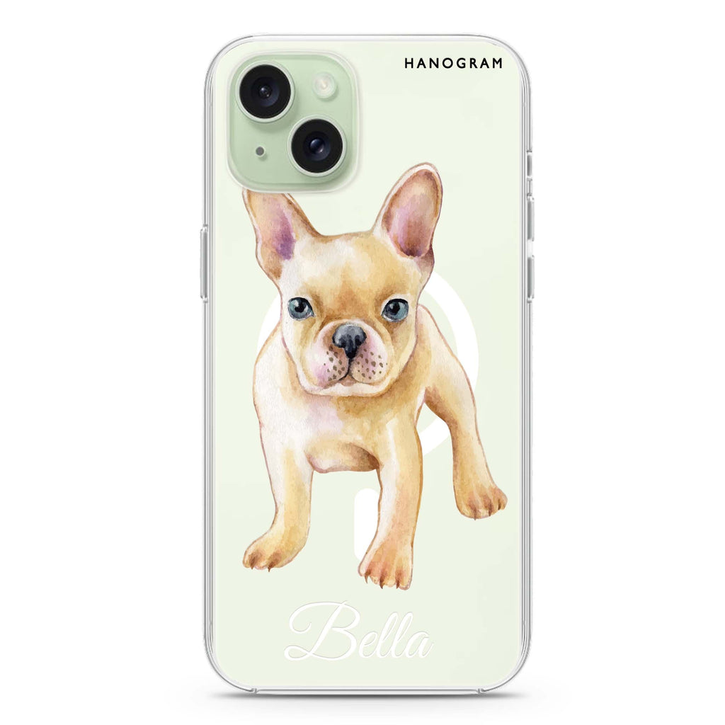 Cute Dog iPhone 15 Plus MagSafe Compatible Ultra Clear Case