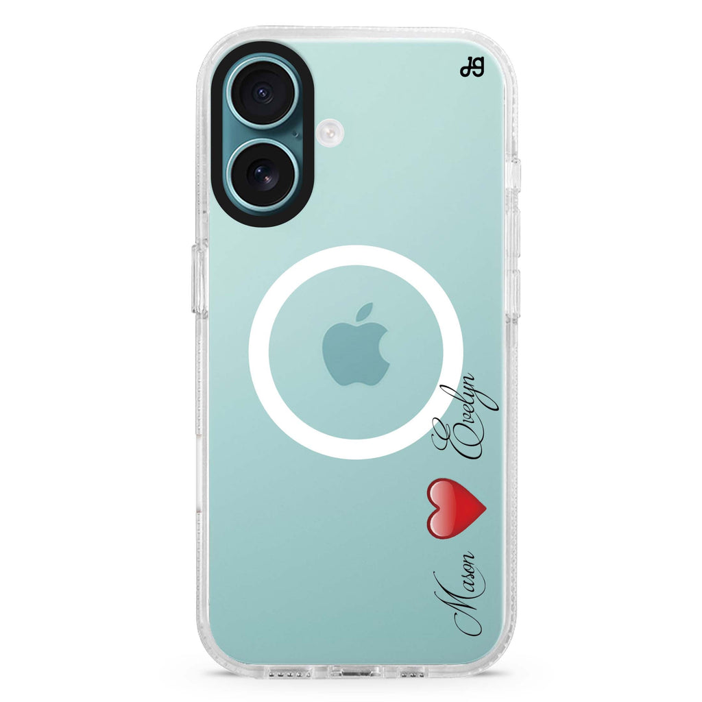 You & Me MagSafe Compatible iPhone 16 Ultra Clear Case - Personalized and Stylish Protection