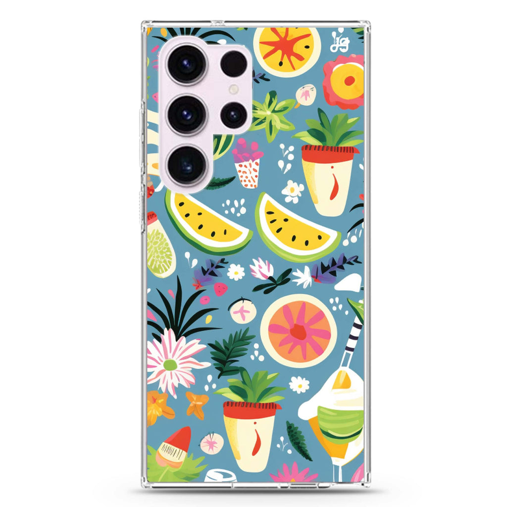 Tropical Treats Samsung Galaxy S26/S25/S24/S23/S22 Ultra ultra clear case, transparent design, main view