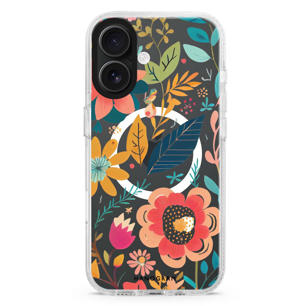 Pretty Florals MagSafe Compatible iPhone 16 Ultra Clear Case - Personalized and Stylish Protection