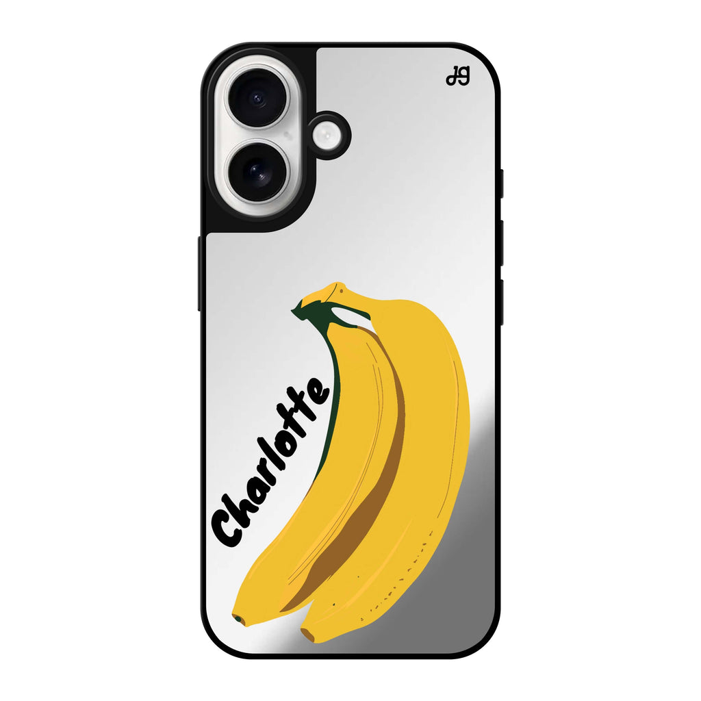 Reflective iPhone 16 Mirror Case –Banana Breeze Design