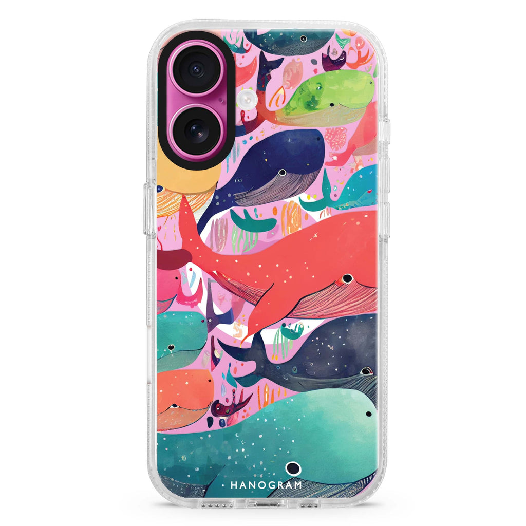 Whale Ocean MagSafe Compatible iPhone 16 Ultra Clear Case - Personalized and Stylish Protection