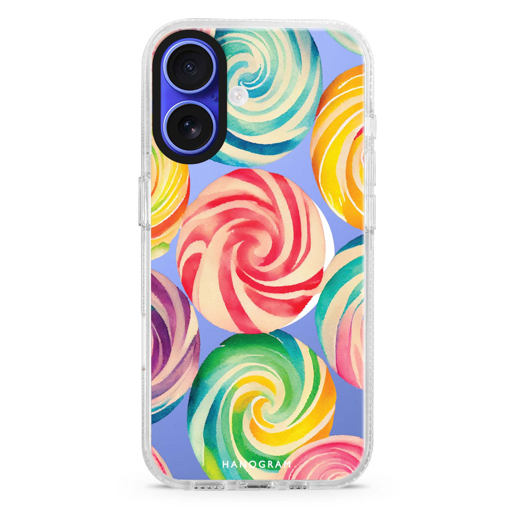 Abstract Candy MagSafe Compatible iPhone 16 Ultra Clear Case - Personalized and Stylish Protection