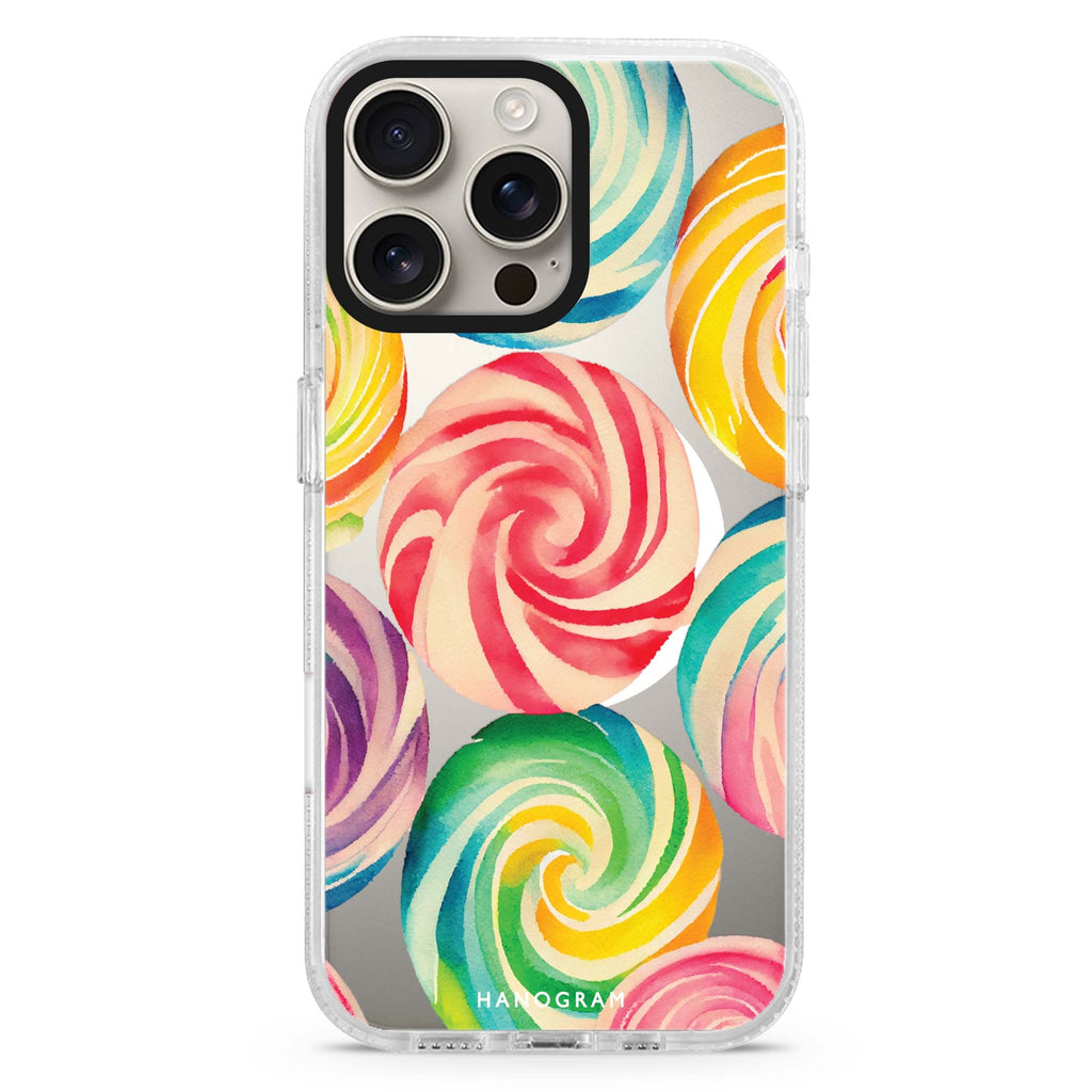 Abstract Candy MagSafe Compatible iPhone 16 Pro Ultra Clear Case - Personalized and Stylish Protection