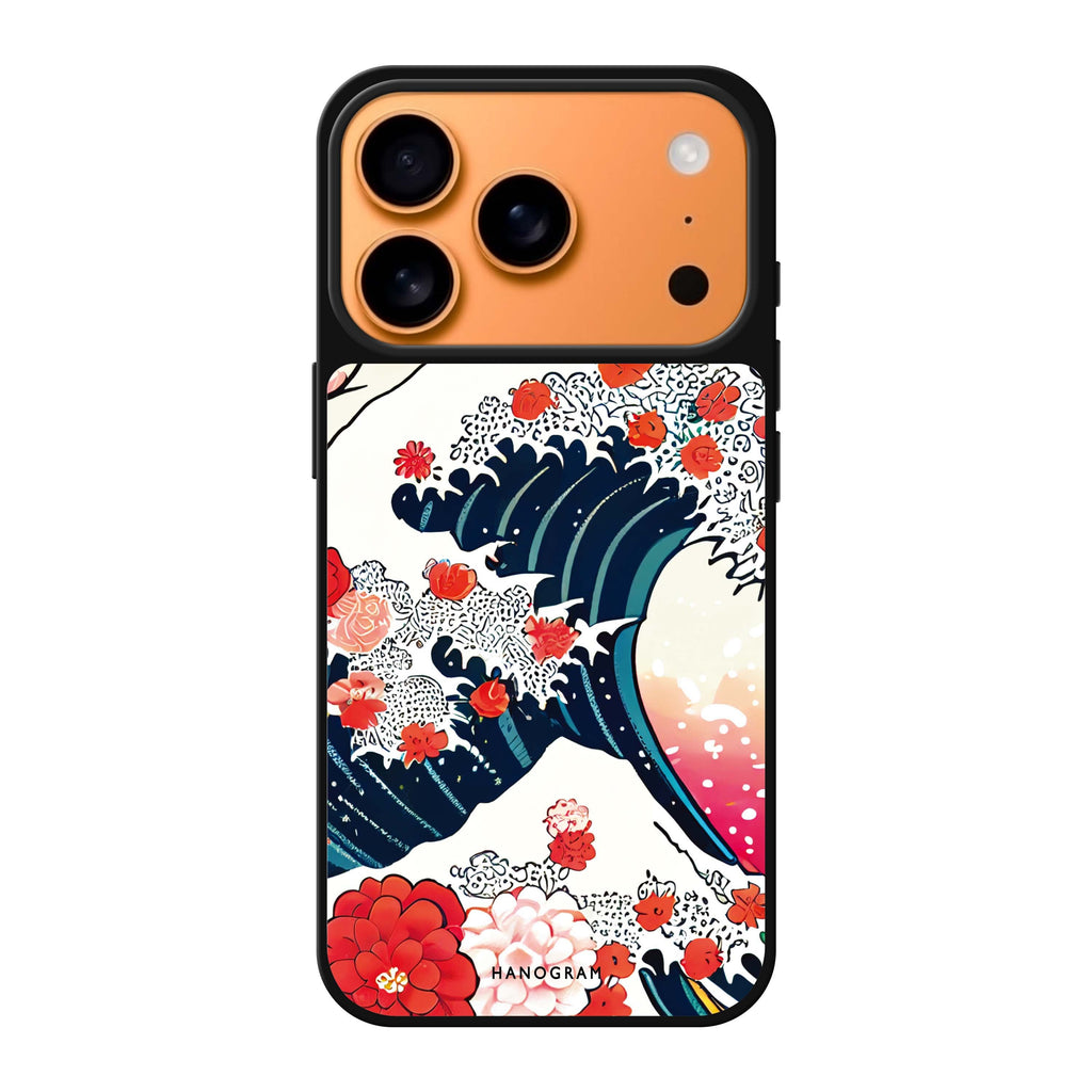 Waves & Flowers flower wave floral nature iPhone 17 Pro Max mirror case