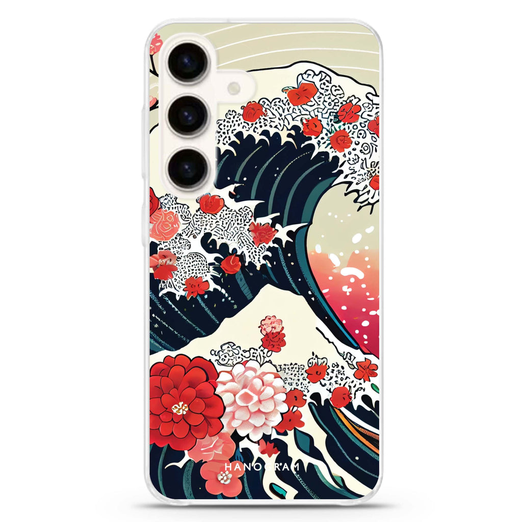 Waves & Flowers Samsung Galaxy Ultra Clear Case